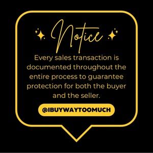 ‼️NOTICE‼️All Sales are Recorded Throughout the Entire Transaction 📸